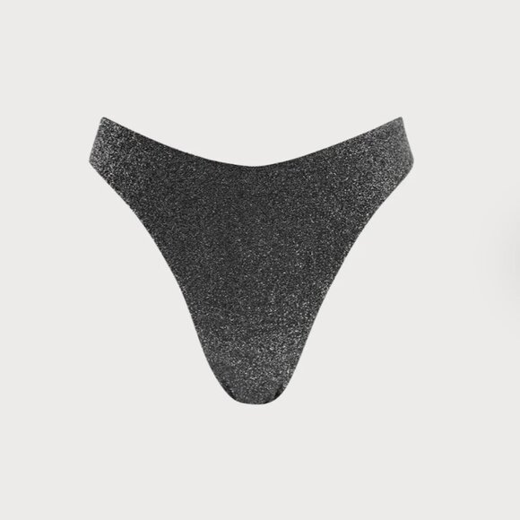 Berlook Black Solid Lurex Bikini Bottom ONLY 66 - Picture 8 of 11